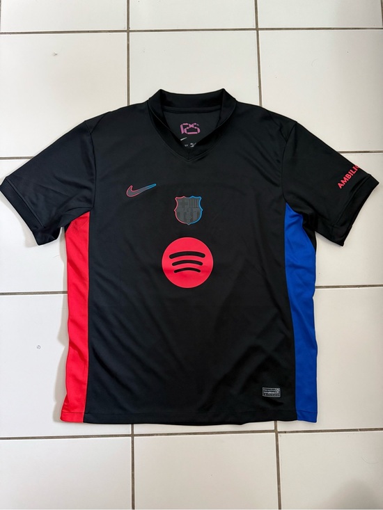 Nike Other - Nike Barcelona Away 2025 Black Soccer Jersey with Red & Blue Panels